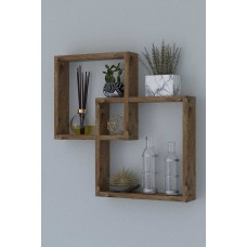 2'li Iç Içe Masif Duvar Rafı Kitaplık %100 Ahşap